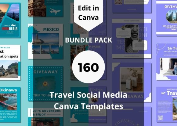 160 Travel Social Media Canva Templates: A Creative Toolkit