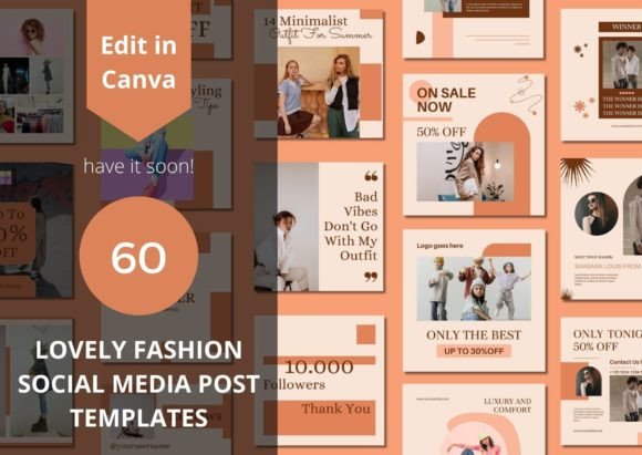 60 Lovely Fashion Social Media Templates