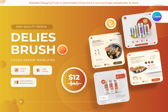Delies Brush - Food Canva Templates: Elevate Your Brand's Visual Story