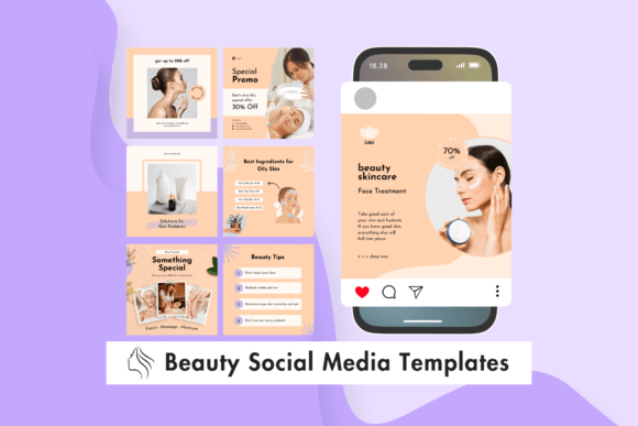 Elevate Your Salon's Feed with Beauty Social Media Templates