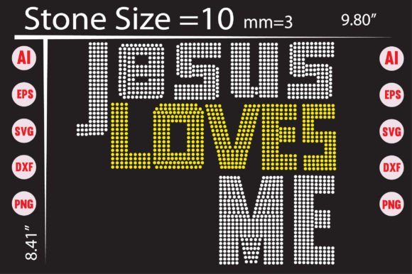 Jesus Loves Me Rhinestone Templates: A Creative Design Asset