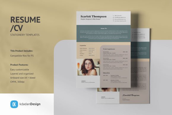 Resume / CV PSD Design Templates Vol 208: Your Modern Job Search Toolkit