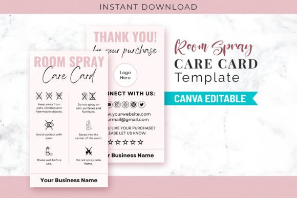 Room Spray Care Cards Canva Templates: Elevate Your Brand