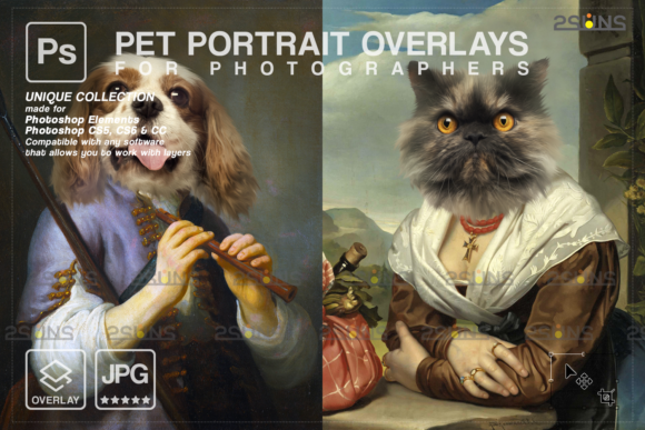 Royal Pet Portrait Templates Vol.16: Elevate Your Digital Pet Art
