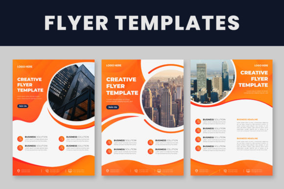 Smart Design Starts Here: Abstract Shape Flyer Templates