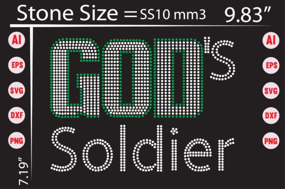 Unleash Your Creative Vision with God's Soldier Rhinestone Templates